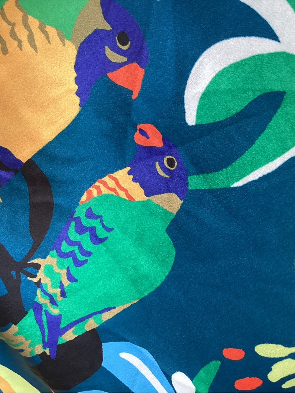 🦜Anthropologie Claire Colin Wide-Leg Pants Celandine NEW Blue Tropical SMALL - Picture 9 of 16